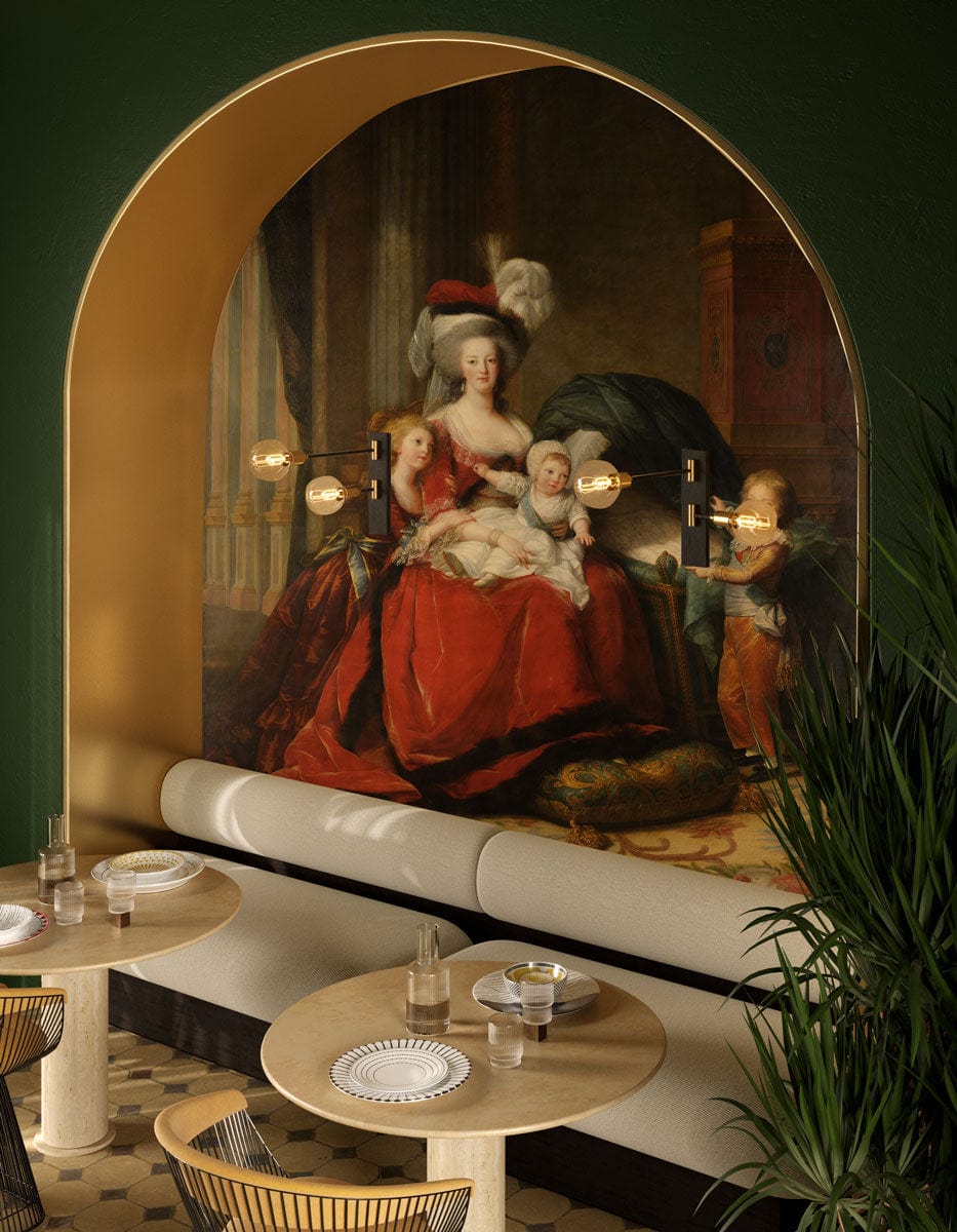 Portrait of Marie Antoinette Wallpaper Mural for restaurant decor