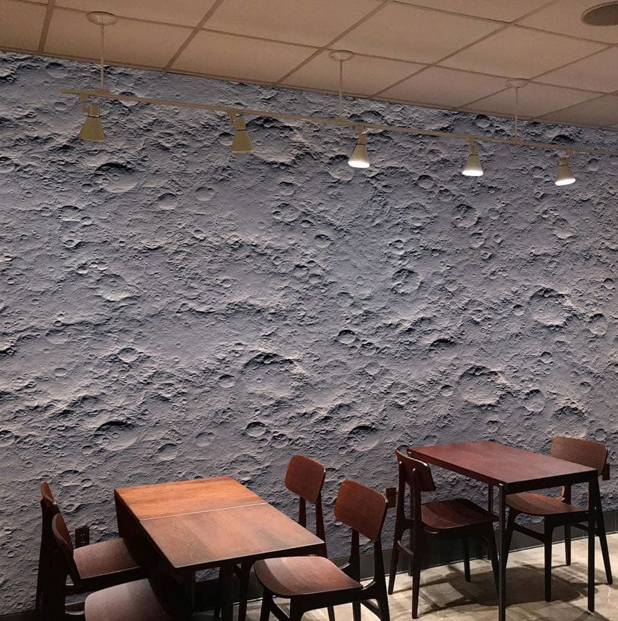 potholes wallpaper mural restaurant decor idea