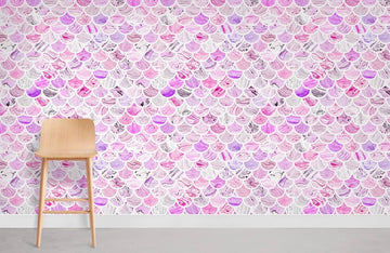 Abstract Pink Watercolor Brushstrokes Mural Wallpaper