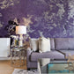 purple mottled wall art decor wallpaper mural lounge decoration idea