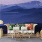 Purple Mountain View Interior Design Art Wallpaper