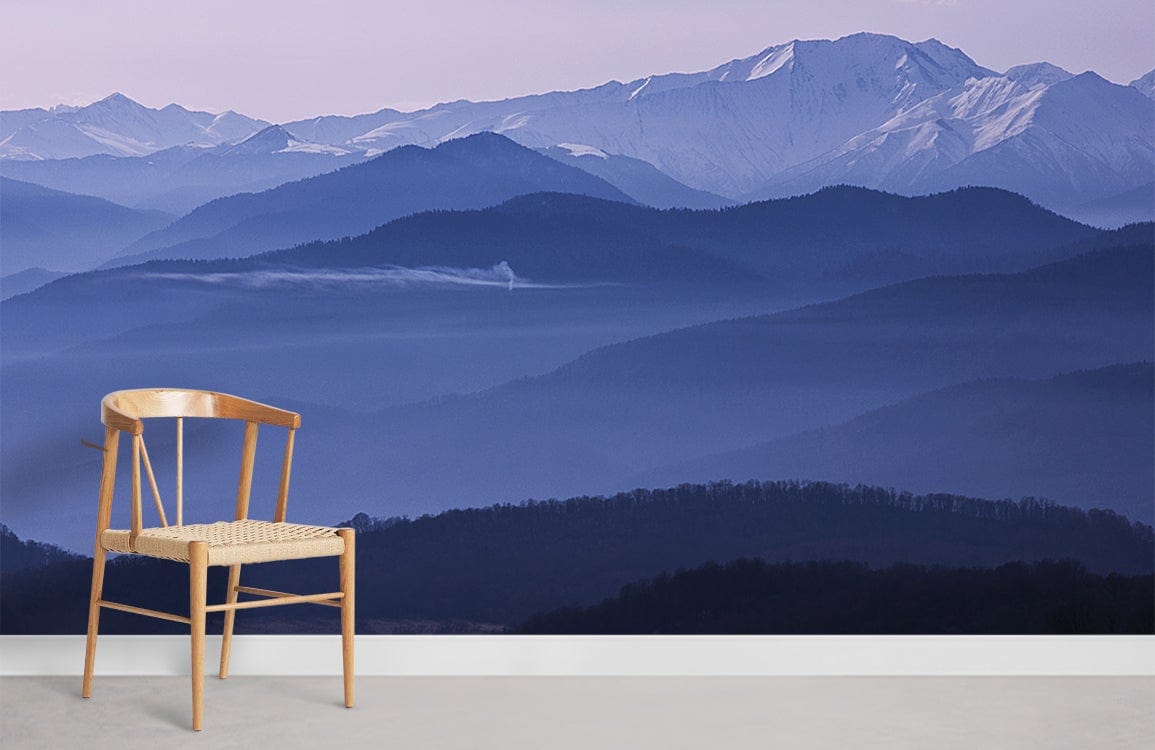 Purple Mountain View Mural Wallpaper For Room