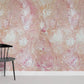 Wallpaper mural with a pink oil painting for use as home decor.