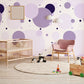 Purple round balls & dots Mural Wallpaper for children's room  decor