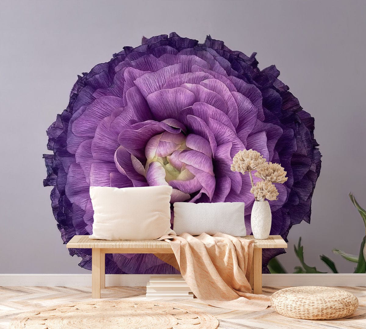 purple flower blossom art decoration for home