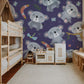 Koala & Purple Tree Mural Wallpaper Kid's Room