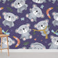 Koala & Purple Tree Mural Wallpaper Room