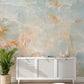 Living Room Wallpaper Covered with a Quartz Stone Mural