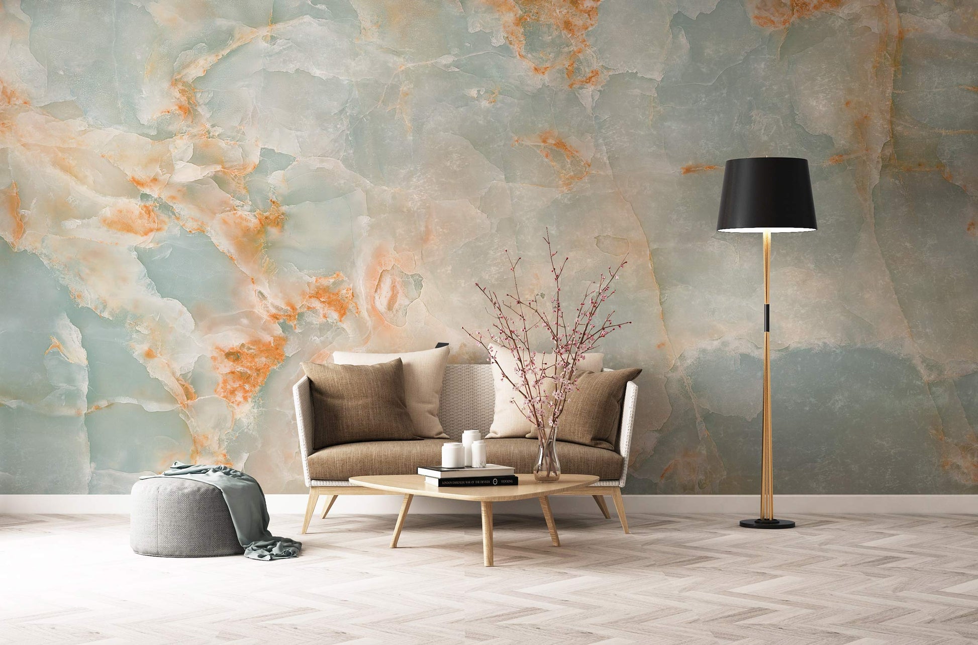Quartz Stone Wallpaper Mural for the Decoration of the Living Room
