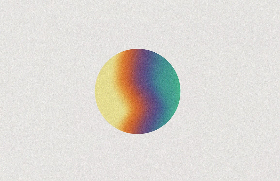 Colorful Abstract Gradient Sphere Mural Wallpaper
