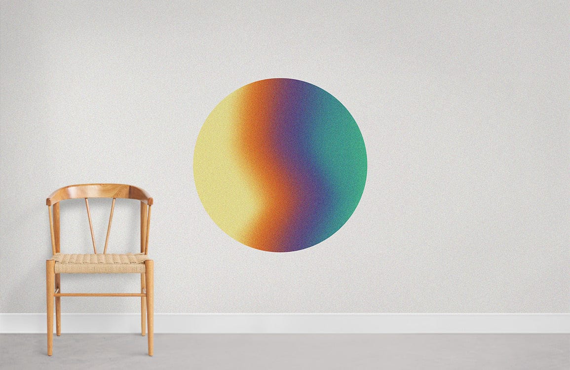 Wallpapers in the Room Feature a Rainbow Halo Pattern Photo