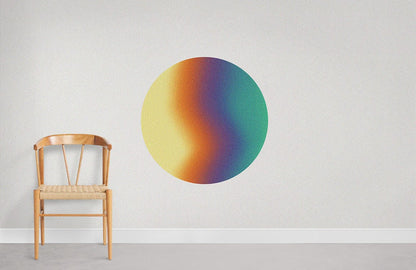 Wallpapers in the Room Feature a Rainbow Halo Pattern Photo