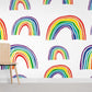 Rainbow Pattern Kids Room Mural Wallpaper