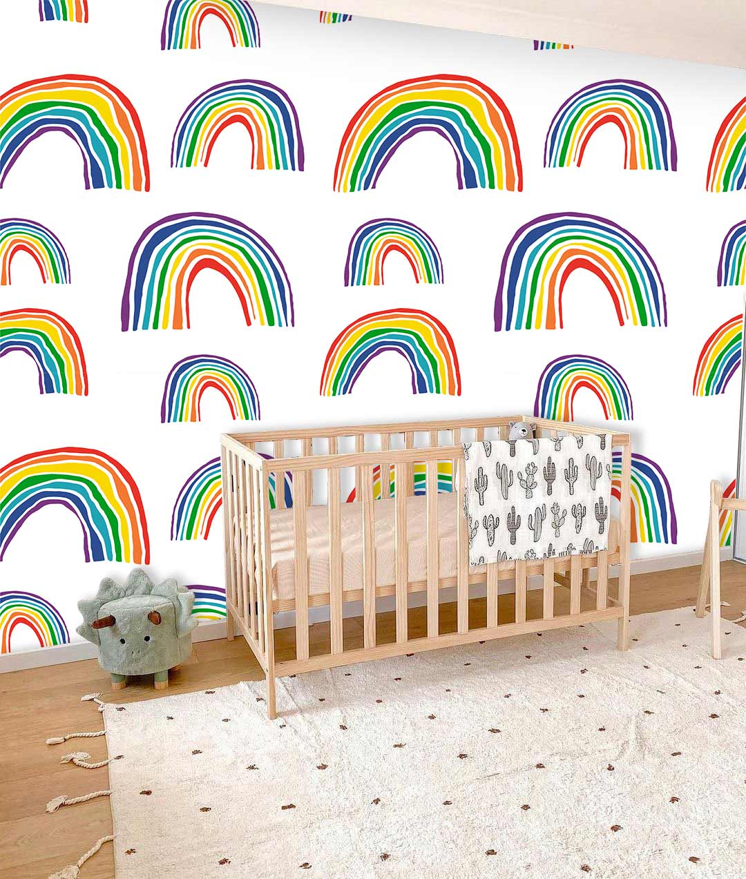 Rainbow Pattern Mural Custom Wallpaper Art Design Interior