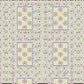 Plain wallpaper design featuring a rectangle and flowers