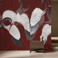crane bird animal wall mural home interior design