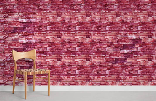 Rustic Red Brick Effect Wall Mural Wallpaper