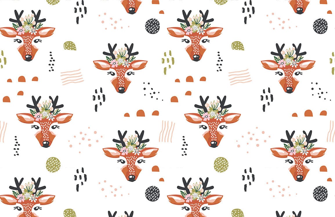 Red Deer Wallpaper Custom Design Art