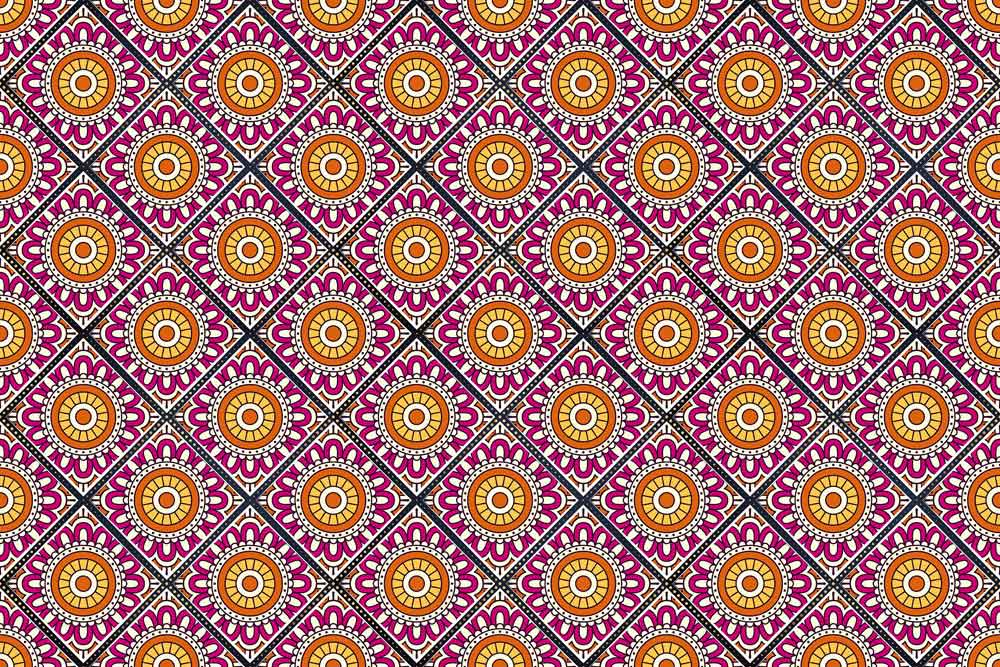 Bohemian Geometric Floral Wallpaper Mural