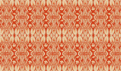 traditional red unique pattern mural wallpaper for room design