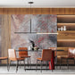 red scratch wall mural dining room decoration