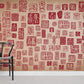 Vintage Red Seal Mural Wallpaper Home Interior Decor