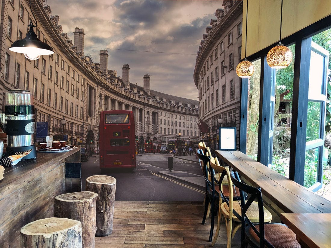 Regent Street Scenery Wallpaper Mural for the Decoration of the Dining Room