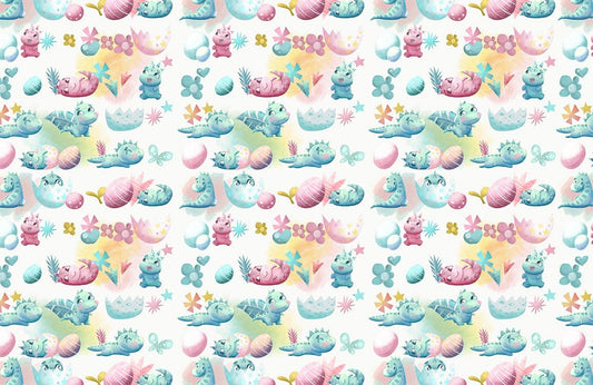 Whimsical Underwater Creatures Kids Mural Wallpaper in bedroom
