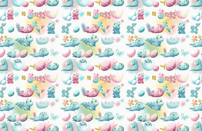 Whimsical Underwater Creatures Kids Mural Wallpaper in bedroom