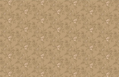 Vintage Beige Floral Pattern Mural Wallpaper
