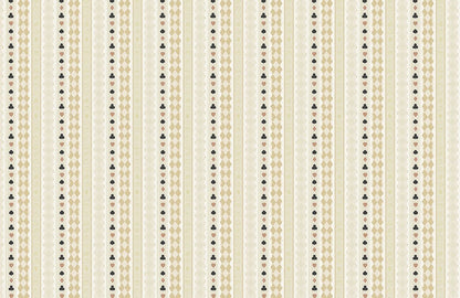 Wallpaper Mural with a Repeating Pattern of Cards and Foods