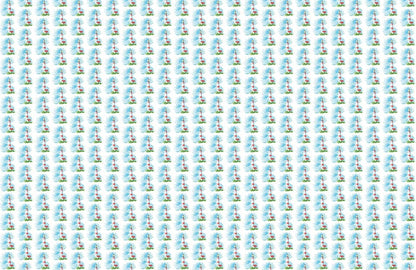repeating lighthouse patterns on blue wallpaper
