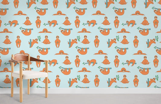 Whimsical Foxes Children's Room Mural Wallpaper