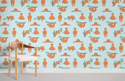Whimsical Foxes Children's Room Mural Wallpaper