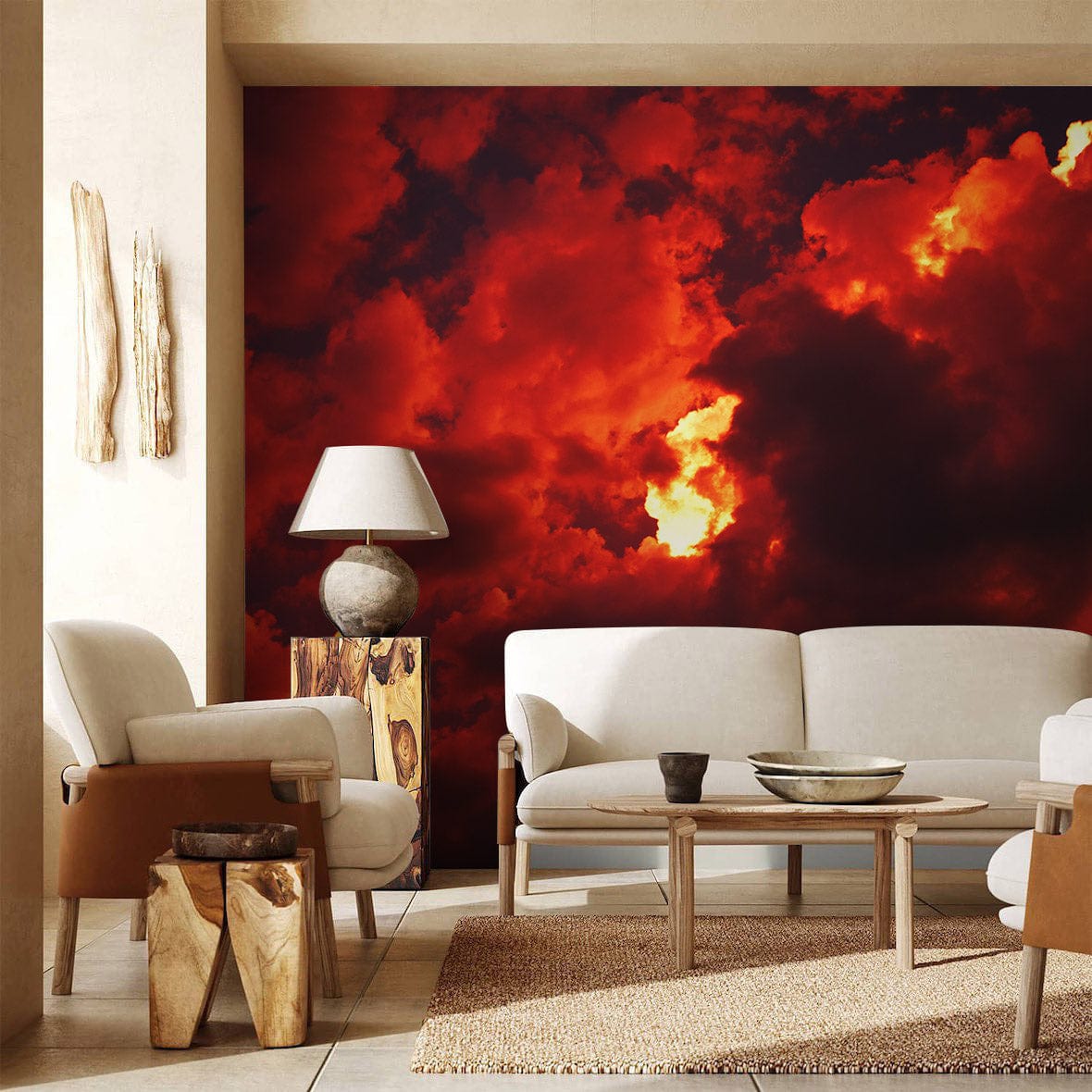 Resplendent Sunset Clouds Landscape Wallpaper Mural Home Decor