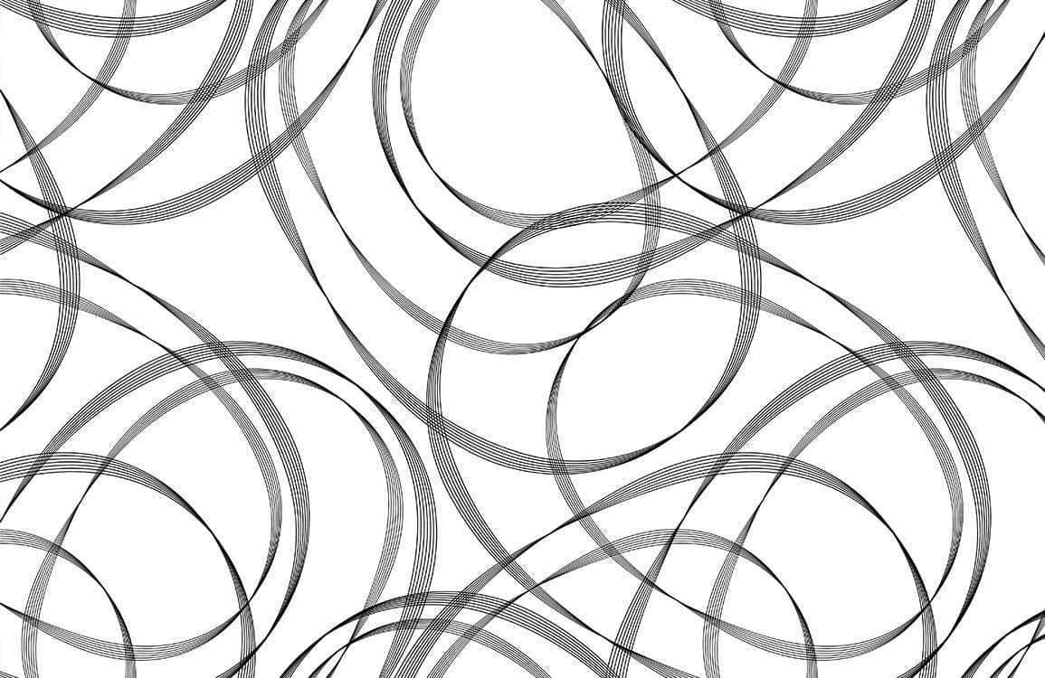 Modern Abstract Black White Wallpaper Mural
