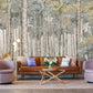 Wallpaper mural with a horse in the woods, perfect for use in the hallway.