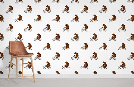 Riding Bears Animal Wallpaper For Room