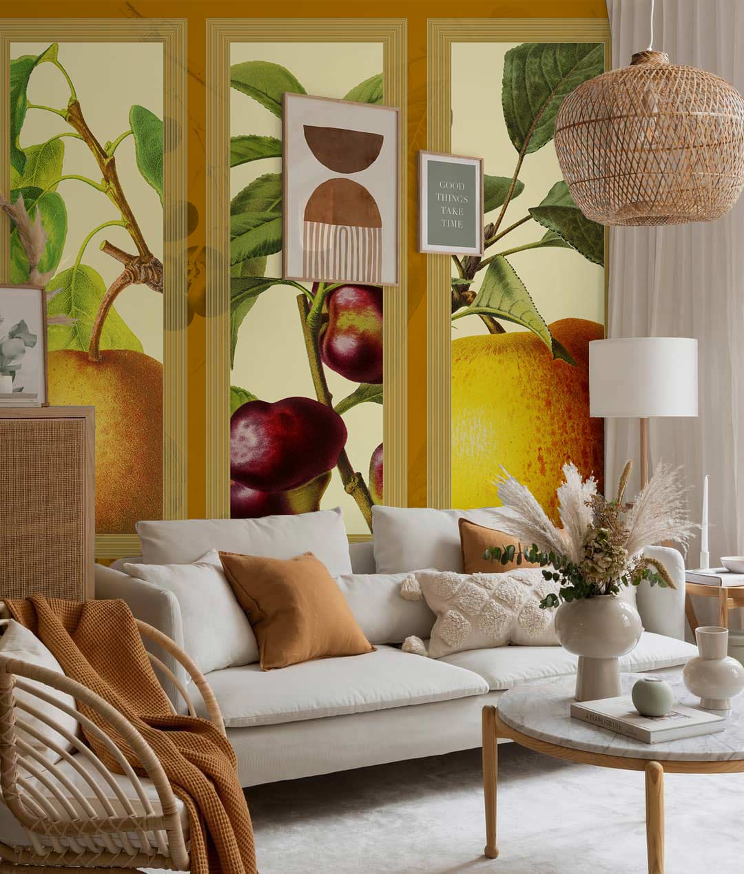 Botanical Fruit Garden Wallpaper Panels