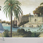 Home Decoration Wallpaper Mural Featuring a Tropical River and House