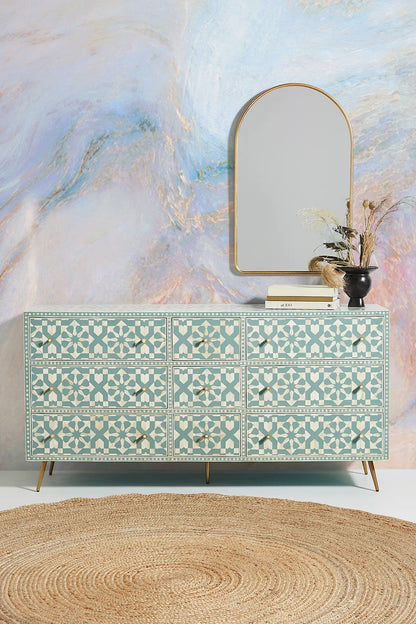Hallway Decoration Featuring a Glittering and Dreamy Marble Wallpaper Mural