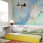 colorful marble wallpaper mural bedroom decor