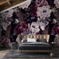 Peony-themed bedroom wallpaper mural with a romantic peony design.