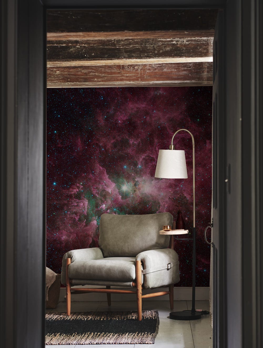 Rose Red Nebula Wallpaper Mural Decoration Design