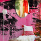 Paint Wall Mural in Rose Red, Suitable for Use as Hallway Decoration