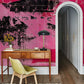 Rose-colored Wall Mural Painting and Wallpaper for the Office's Decoration