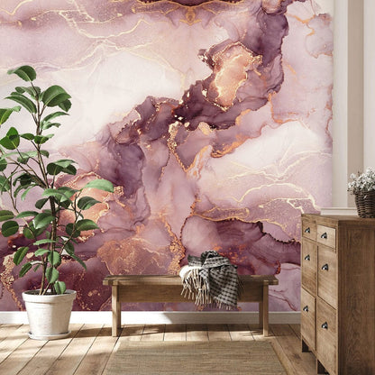 unique marble wall mural hallway inetrior design art