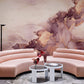 rose pink marble wallpaper mural living room decor