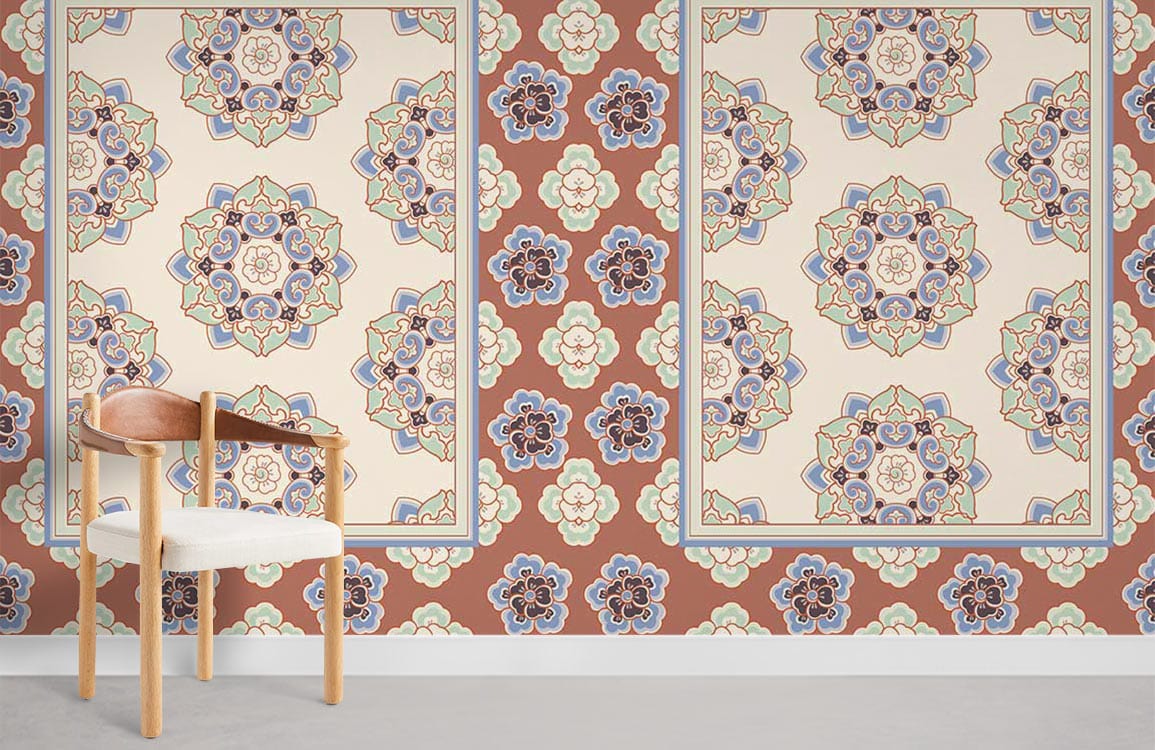 Rotary Patterns Flower Wall Mural Room