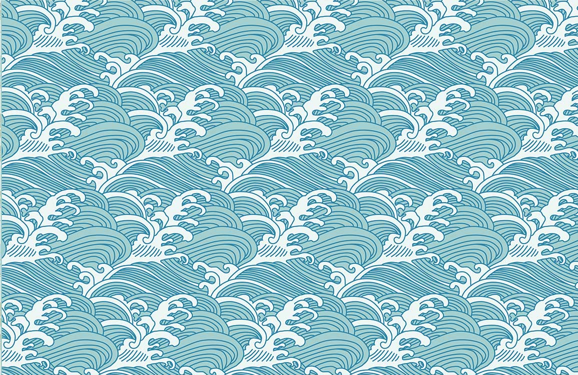 Rough Sea Pattern Ocean Mural